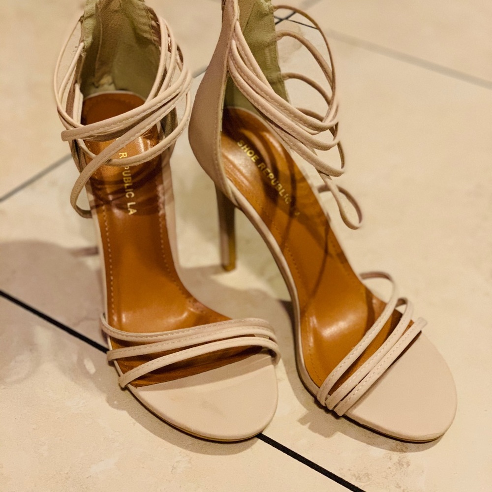 Nude high heel sandal